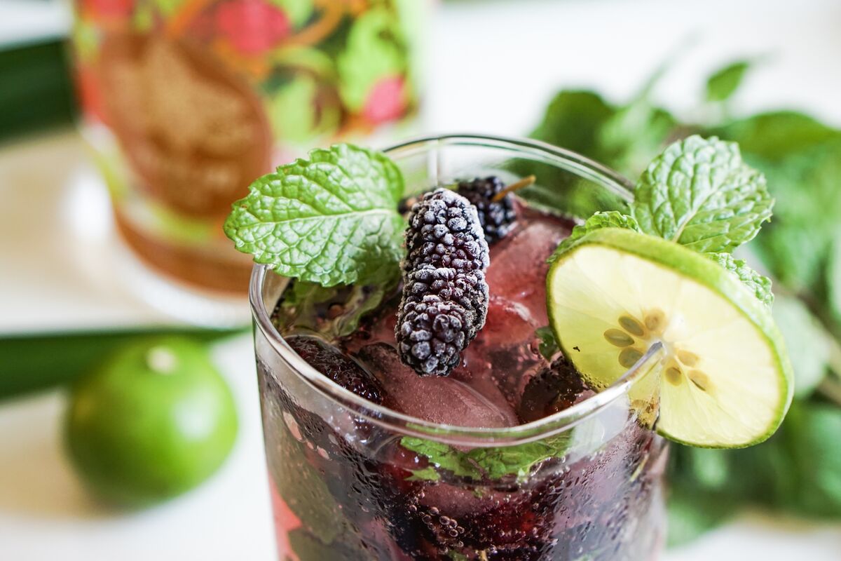 Tropical rum cocktail