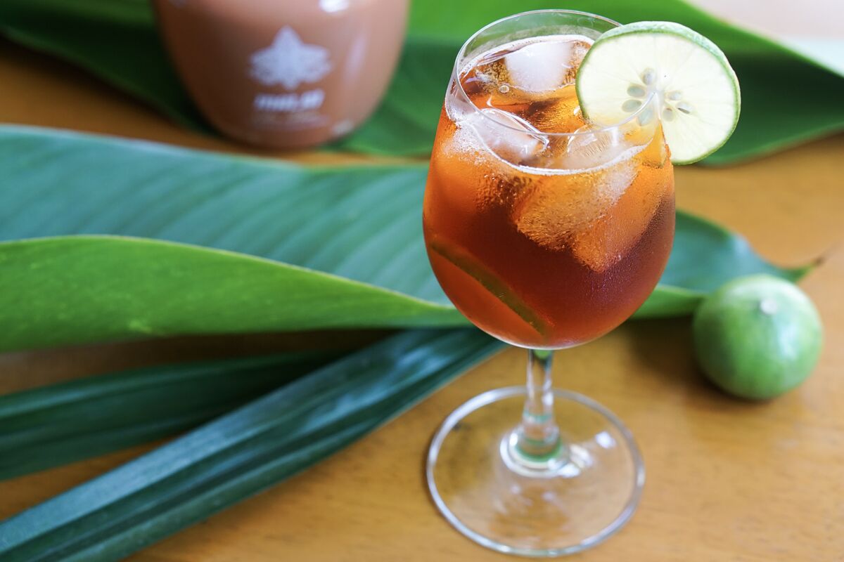 Craft cocktail with Thai rum